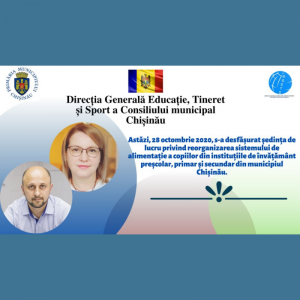Astăzi, 28 octombrie 2020, în incinta sălii de ședințe a Consiliului Municipal Chișinău, s-a desfășurat ședința de lucru privind reorganizarea sistemului de alimentație a copiilor din instituțiile de învățământ preșcolar, primar și secundar din municipiul Chișinău