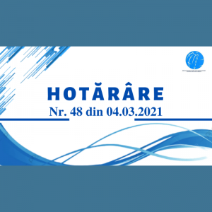Hotărârea nr. 48 din 04.03.2021