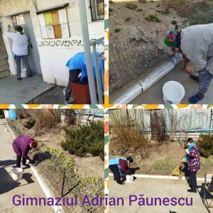 Acțiuni de salubrizare în cadrul Gimnaziului nr.7 din sectorul Centru