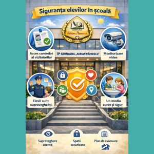 ANUNȚ PENTRU PĂRINȚI ȘI VIZITATORII  INSTITUȚIEI PUBLICE GIMNAZIUL „Adrian Păunescu”